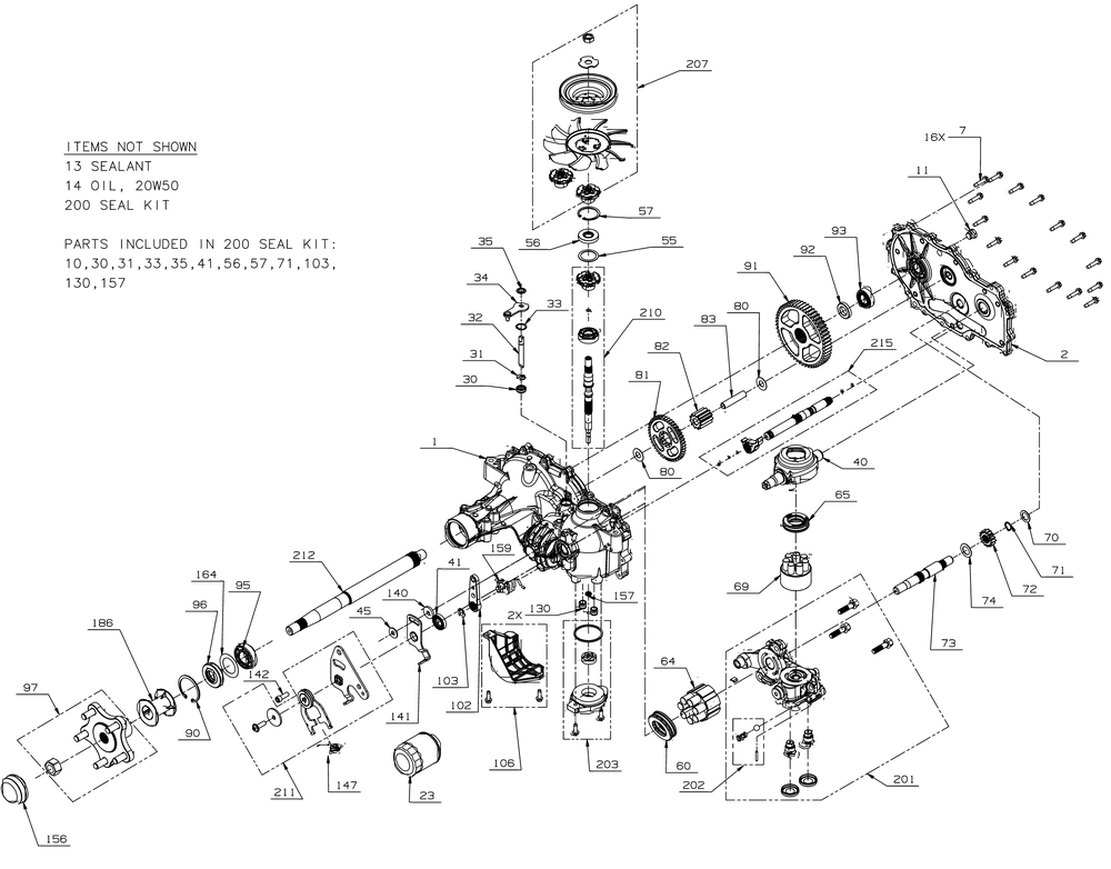 Transmission (Rh) 1 Diagram and Parts List for ZTX5-60KW (47RIAAA8010)(2021) Cub Cadet Lawn Tractor